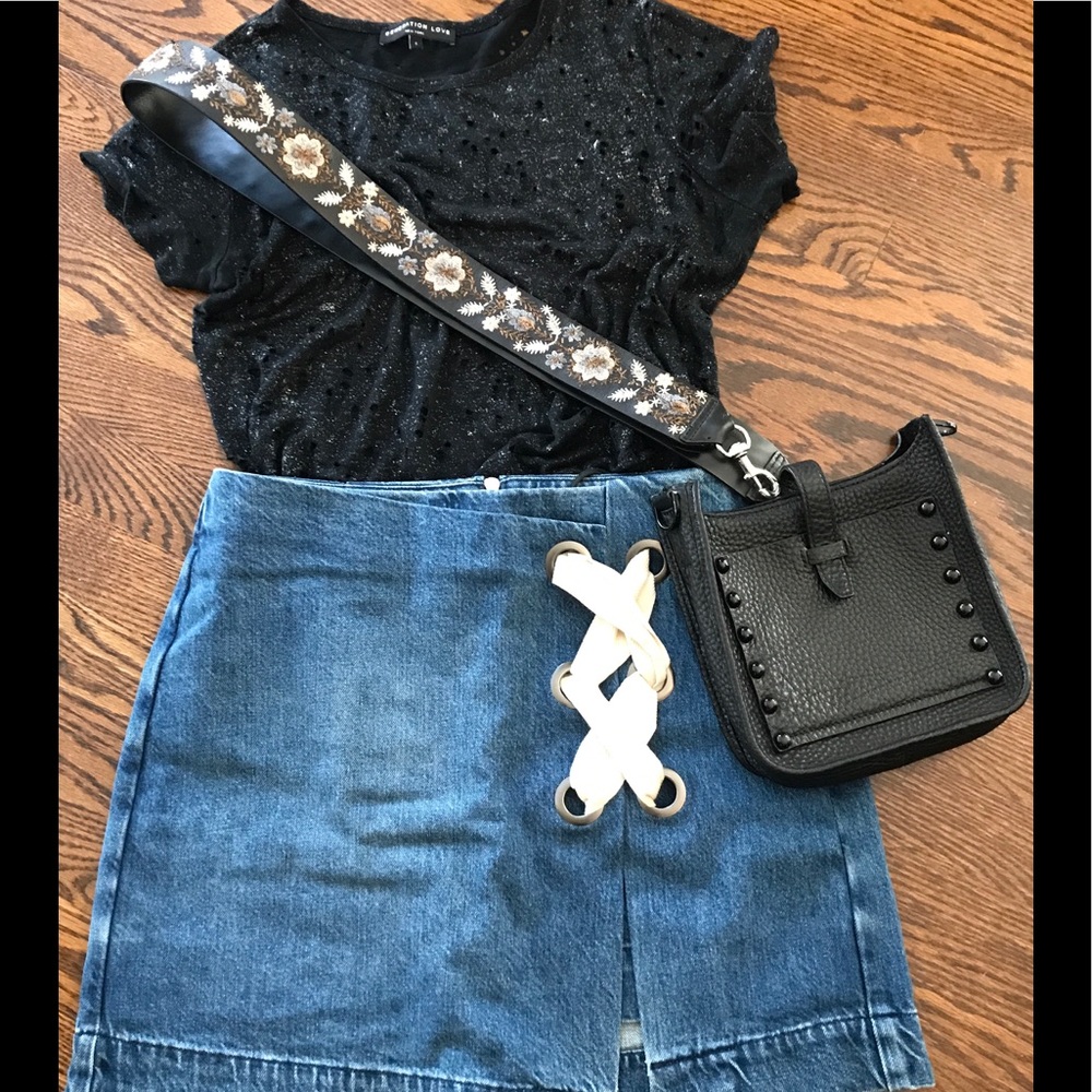 Women’s 3x1 Denim NWT Size Medium Tie Skirt